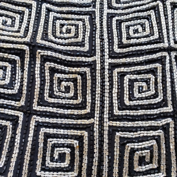 Vintage Theomiles Silver & Black Beaded Vest - Picture 2 of 8